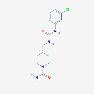 molecular formula C16H23ClN4O2 B6424613 4-({[(3-chlorophenyl)carbamoyl]amino}methyl)-N,N-dimethylpiperidine-1-carboxamide CAS No. 2034284-36-9
