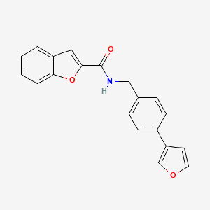 molecular formula C20H15NO3 B6424615 N-{[4-(furan-3-yl)phenyl]methyl}-1-benzofuran-2-carboxamide CAS No. 2034350-42-8