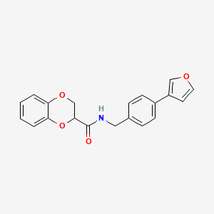 molecular formula C20H17NO4 B6424623 N-{[4-(furan-3-yl)phenyl]methyl}-2,3-dihydro-1,4-benzodioxine-2-carboxamide CAS No. 2034296-96-1