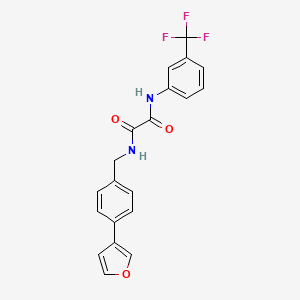 molecular formula C20H15F3N2O3 B6424635 N'-{[4-(furan-3-yl)phenyl]methyl}-N-[3-(trifluoromethyl)phenyl]ethanediamide CAS No. 2034457-21-9