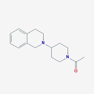 molecular formula C16H22N2O B6424649 1-[4-(1,2,3,4-tetrahydroisoquinolin-2-yl)piperidin-1-yl]ethan-1-one CAS No. 2034552-52-6