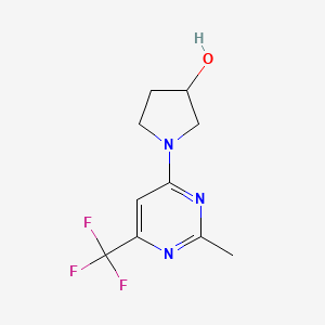 molecular formula C10H12F3N3O B6424658 1-[2-methyl-6-(trifluoromethyl)pyrimidin-4-yl]pyrrolidin-3-ol CAS No. 2034457-56-0