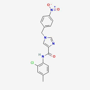 molecular formula C18H15ClN4O3 B6424678 N-(2-chloro-4-methylphenyl)-1-[(4-nitrophenyl)methyl]-1H-imidazole-4-carboxamide CAS No. 2034512-23-5