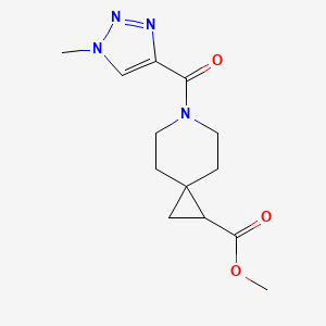 molecular formula C13H18N4O3 B6424697 methyl 6-(1-methyl-1H-1,2,3-triazole-4-carbonyl)-6-azaspiro[2.5]octane-1-carboxylate CAS No. 2034551-93-2