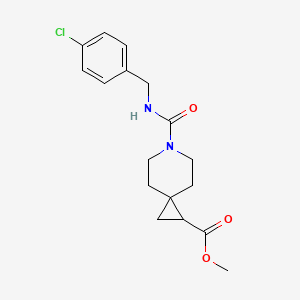 molecular formula C17H21ClN2O3 B6424701 methyl 6-{[(4-chlorophenyl)methyl]carbamoyl}-6-azaspiro[2.5]octane-1-carboxylate CAS No. 2034309-31-2
