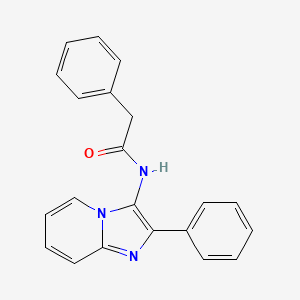 molecular formula C21H17N3O B6424754 2-phenyl-N-{2-phenylimidazo[1,2-a]pyridin-3-yl}acetamide CAS No. 784195-33-1