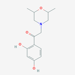 molecular formula C14H19NO4 B6424767 1-(2,4-dihydroxyphenyl)-2-(2,6-dimethylmorpholin-4-yl)ethan-1-one CAS No. 780775-02-2