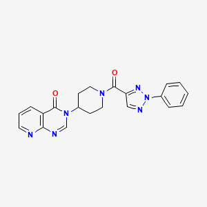 molecular formula C21H19N7O2 B6424784 3-[1-(2-phenyl-2H-1,2,3-triazole-4-carbonyl)piperidin-4-yl]-3H,4H-pyrido[2,3-d]pyrimidin-4-one CAS No. 2034423-34-0