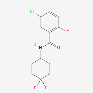 molecular formula C13H13ClF3NO B6424802 5-chloro-N-(4,4-difluorocyclohexyl)-2-fluorobenzamide CAS No. 2034515-72-3