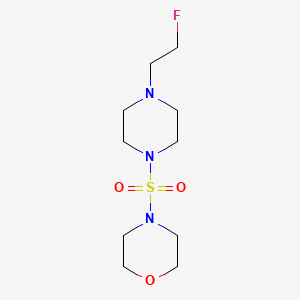 molecular formula C10H20FN3O3S B6424806 4-{[4-(2-fluoroethyl)piperazin-1-yl]sulfonyl}morpholine CAS No. 2034561-79-8