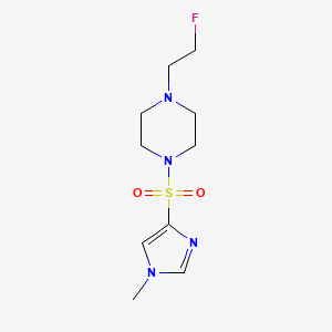 molecular formula C10H17FN4O2S B6424813 1-(2-fluoroethyl)-4-[(1-methyl-1H-imidazol-4-yl)sulfonyl]piperazine CAS No. 2034226-87-2