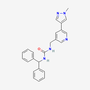 molecular formula C24H23N5O B6424873 1-(diphenylmethyl)-3-{[5-(1-methyl-1H-pyrazol-4-yl)pyridin-3-yl]methyl}urea CAS No. 2034383-73-6