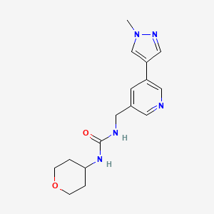 3-{[5-(1-methyl-1H-pyrazol-4-yl)pyridin-3-yl]methyl}-1-(oxan-4-yl)urea