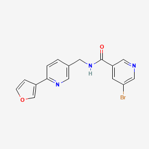 molecular formula C16H12BrN3O2 B6424909 5-bromo-N-{[6-(furan-3-yl)pyridin-3-yl]methyl}pyridine-3-carboxamide CAS No. 2034310-20-6
