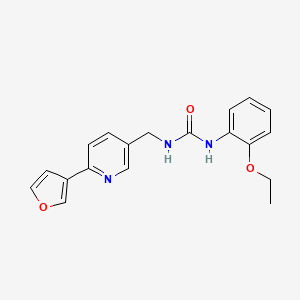 molecular formula C19H19N3O3 B6424912 1-(2-ethoxyphenyl)-3-{[6-(furan-3-yl)pyridin-3-yl]methyl}urea CAS No. 2034561-65-2