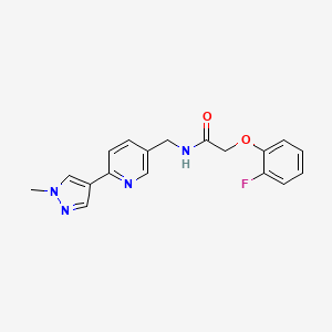molecular formula C18H17FN4O2 B6424922 2-(2-fluorophenoxy)-N-{[6-(1-methyl-1H-pyrazol-4-yl)pyridin-3-yl]methyl}acetamide CAS No. 2034522-03-5