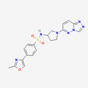 molecular formula C19H19N7O3S B6424963 4-(2-methyl-1,3-oxazol-4-yl)-N-(1-{[1,2,4]triazolo[4,3-b]pyridazin-6-yl}pyrrolidin-3-yl)benzene-1-sulfonamide CAS No. 2034425-44-8