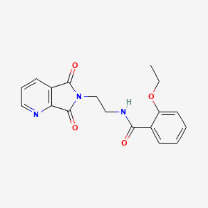 molecular formula C18H17N3O4 B6424964 N-(2-{5,7-dioxo-5H,6H,7H-pyrrolo[3,4-b]pyridin-6-yl}ethyl)-2-ethoxybenzamide CAS No. 2034231-56-4