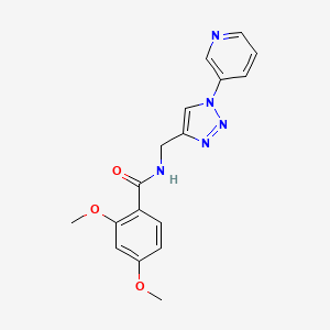 molecular formula C17H17N5O3 B6424982 2,4-dimethoxy-N-{[1-(pyridin-3-yl)-1H-1,2,3-triazol-4-yl]methyl}benzamide CAS No. 2034270-56-7