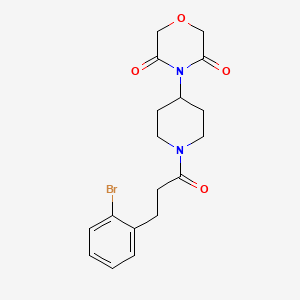 molecular formula C18H21BrN2O4 B6424994 4-{1-[3-(2-bromophenyl)propanoyl]piperidin-4-yl}morpholine-3,5-dione CAS No. 2034390-19-5