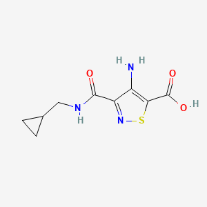 molecular formula C9H11N3O3S B6424995 4-amino-3-[(cyclopropylmethyl)carbamoyl]-1,2-thiazole-5-carboxylic acid CAS No. 1112278-46-2