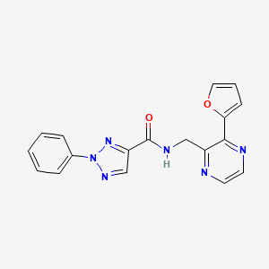 molecular formula C18H14N6O2 B6425011 N-{[3-(furan-2-yl)pyrazin-2-yl]methyl}-2-phenyl-2H-1,2,3-triazole-4-carboxamide CAS No. 2034540-11-7