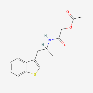 molecular formula C15H17NO3S B6425051 {[1-(1-benzothiophen-3-yl)propan-2-yl]carbamoyl}methyl acetate CAS No. 2034567-38-7