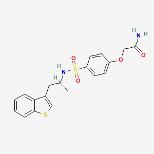 molecular formula C19H20N2O4S2 B6425060 2-(4-{[1-(1-benzothiophen-3-yl)propan-2-yl]sulfamoyl}phenoxy)acetamide CAS No. 2034470-91-0