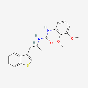 molecular formula C20H22N2O3S B6425064 3-[1-(1-benzothiophen-3-yl)propan-2-yl]-1-(2,3-dimethoxyphenyl)urea CAS No. 2034392-88-4