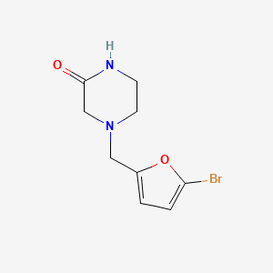 molecular formula C9H11BrN2O2 B6425083 4-[(5-bromofuran-2-yl)methyl]piperazin-2-one CAS No. 1877556-36-9
