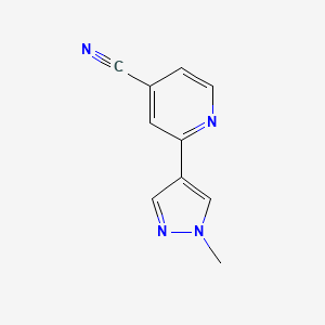 molecular formula C10H8N4 B6425091 2-(1-methyl-1H-pyrazol-4-yl)pyridine-4-carbonitrile CAS No. 2034352-08-2