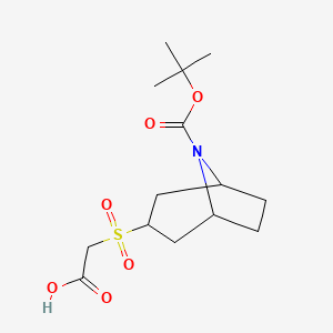 molecular formula C14H23NO6S B6425093 2-({8-[(tert-butoxy)carbonyl]-8-azabicyclo[3.2.1]octan-3-yl}sulfonyl)acetic acid CAS No. 2034586-88-2