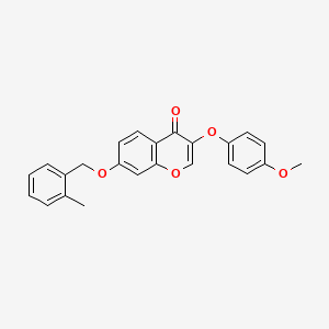 molecular formula C24H20O5 B6425100 3-(4-methoxyphenoxy)-7-[(2-methylphenyl)methoxy]-4H-chromen-4-one CAS No. 496778-70-2