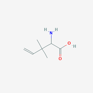 molecular formula C7H13NO2 B6425105 2-amino-3,3-dimethylpent-4-enoic acid CAS No. 191615-49-3