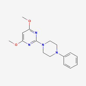 molecular formula C16H20N4O2 B6425180 4,6-dimethoxy-2-(4-phenylpiperazin-1-yl)pyrimidine CAS No. 478687-96-6