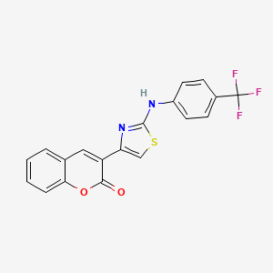 molecular formula C19H11F3N2O2S B6425185 3-(2-{[4-(trifluoromethyl)phenyl]amino}-1,3-thiazol-4-yl)-2H-chromen-2-one CAS No. 325856-64-2