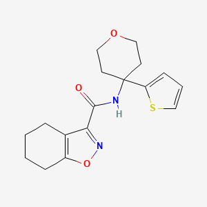 molecular formula C17H20N2O3S B6425197 N-[4-(thiophen-2-yl)oxan-4-yl]-4,5,6,7-tetrahydro-1,2-benzoxazole-3-carboxamide CAS No. 2034508-13-7