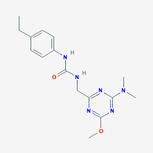 molecular formula C16H22N6O2 B6425229 3-{[4-(dimethylamino)-6-methoxy-1,3,5-triazin-2-yl]methyl}-1-(4-ethylphenyl)urea CAS No. 2034515-04-1