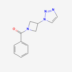 molecular formula C12H12N4O B6425298 1-(1-benzoylazetidin-3-yl)-1H-1,2,3-triazole CAS No. 2034288-32-7