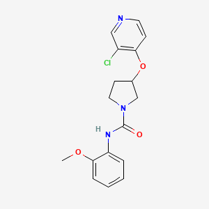 molecular formula C17H18ClN3O3 B6425319 3-[(3-chloropyridin-4-yl)oxy]-N-(2-methoxyphenyl)pyrrolidine-1-carboxamide CAS No. 2034556-09-5