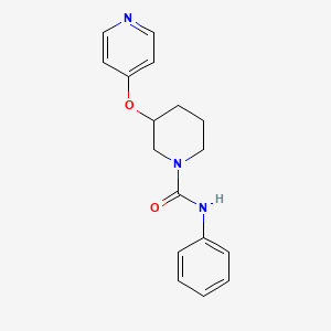 molecular formula C17H19N3O2 B6425377 N-phenyl-3-(pyridin-4-yloxy)piperidine-1-carboxamide CAS No. 2034574-69-9