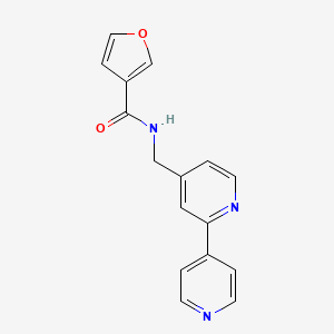 molecular formula C16H13N3O2 B6425392 N-({[2,4'-bipyridine]-4-yl}methyl)furan-3-carboxamide CAS No. 2034305-83-2