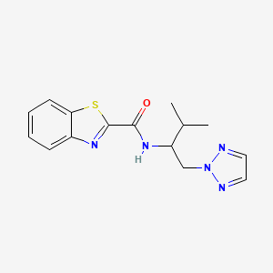 molecular formula C15H17N5OS B6425468 N-[3-methyl-1-(2H-1,2,3-triazol-2-yl)butan-2-yl]-1,3-benzothiazole-2-carboxamide CAS No. 2034254-44-7