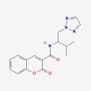 molecular formula C17H18N4O3 B6425471 N-[3-methyl-1-(2H-1,2,3-triazol-2-yl)butan-2-yl]-2-oxo-2H-chromene-3-carboxamide CAS No. 2034266-94-7