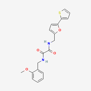 molecular formula C19H18N2O4S B6425479 N'-[(2-methoxyphenyl)methyl]-N-{[5-(thiophen-2-yl)furan-2-yl]methyl}ethanediamide CAS No. 2034250-13-8