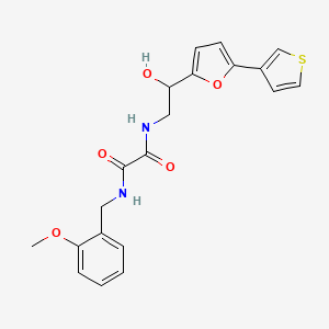 molecular formula C20H20N2O5S B6425514 N-{2-hydroxy-2-[5-(thiophen-3-yl)furan-2-yl]ethyl}-N'-[(2-methoxyphenyl)methyl]ethanediamide CAS No. 2034434-95-0
