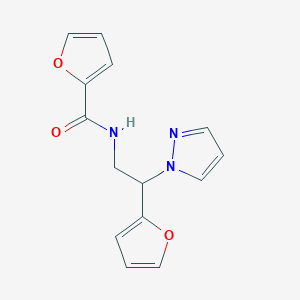 N-[2-(furan-2-yl)-2-(1H-pyrazol-1-yl)ethyl]furan-2-carboxamide