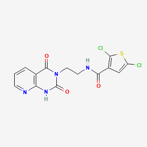 molecular formula C14H10Cl2N4O3S B6425536 2,5-dichloro-N-(2-{2,4-dioxo-1H,2H,3H,4H-pyrido[2,3-d]pyrimidin-3-yl}ethyl)thiophene-3-carboxamide CAS No. 2034373-26-5