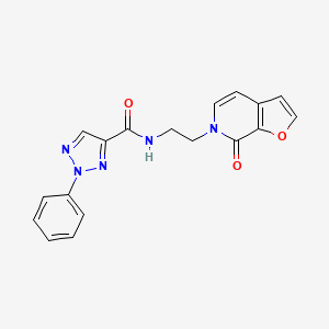 molecular formula C18H15N5O3 B6425537 N-(2-{7-oxo-6H,7H-furo[2,3-c]pyridin-6-yl}ethyl)-2-phenyl-2H-1,2,3-triazole-4-carboxamide CAS No. 2034373-86-7