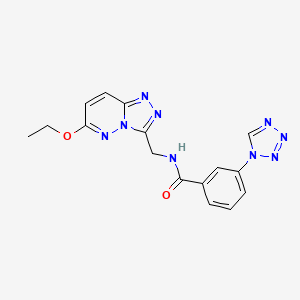 molecular formula C16H15N9O2 B6425564 N-({6-ethoxy-[1,2,4]triazolo[4,3-b]pyridazin-3-yl}methyl)-3-(1H-1,2,3,4-tetrazol-1-yl)benzamide CAS No. 2034326-39-9
